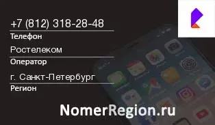 Кто звонил с 8123182848 - регион и оператор
